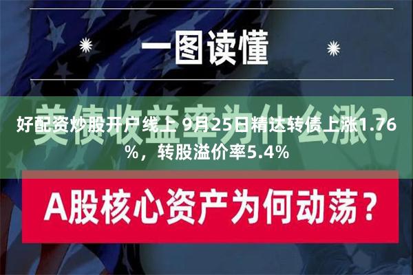 好配资炒股开户线上 9月25日精达转债上涨1.76%，转股溢价率5.4%