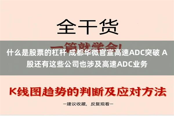 什么是股票的杠杆 成都华微官宣高速ADC突破 A股还有这些公司也涉及高速ADC业务