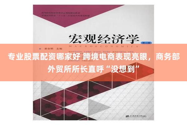 专业股票配资哪家好 跨境电商表现亮眼，商务部外贸所所长直呼“没想到”